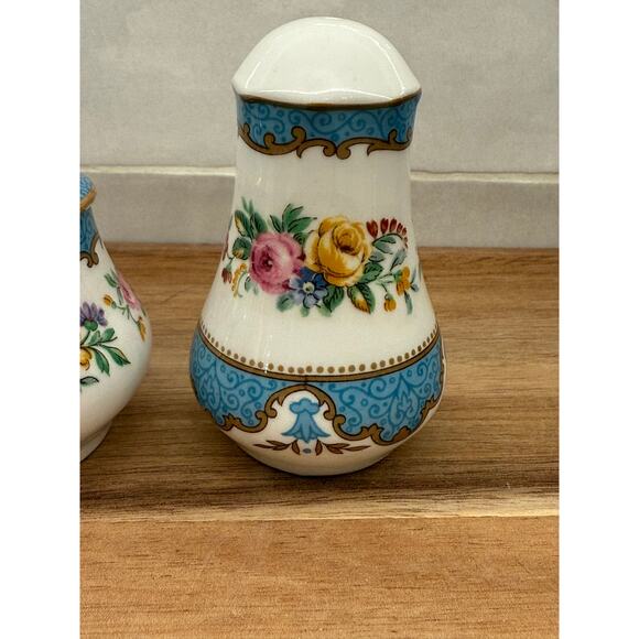 Staffordshire 3pc Salt, Pepper & Condiment Jar, England, Fine Bone China - Picture 4 of 8